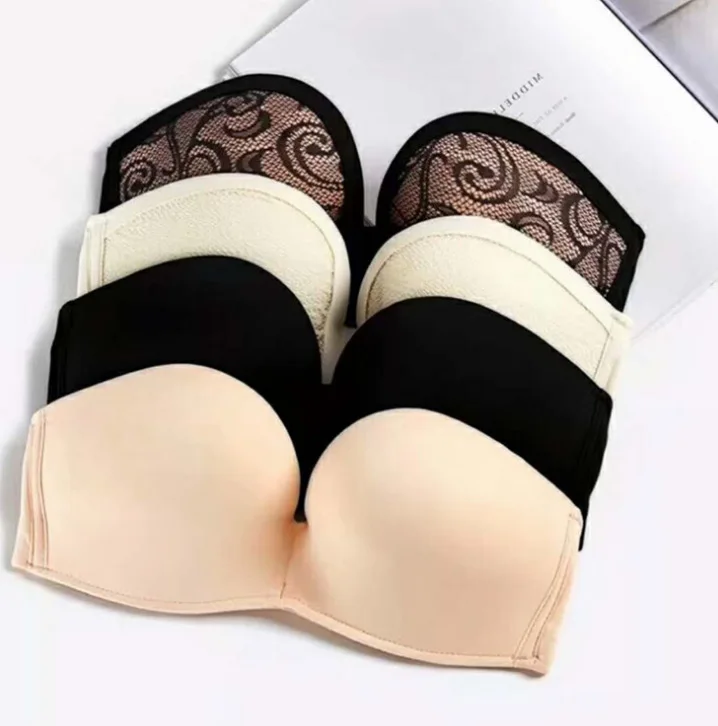 Non-Slip Sexy Invisible Push Up Bra Underwear Adjustment Strapless Lace Lingerie | Женская одежда