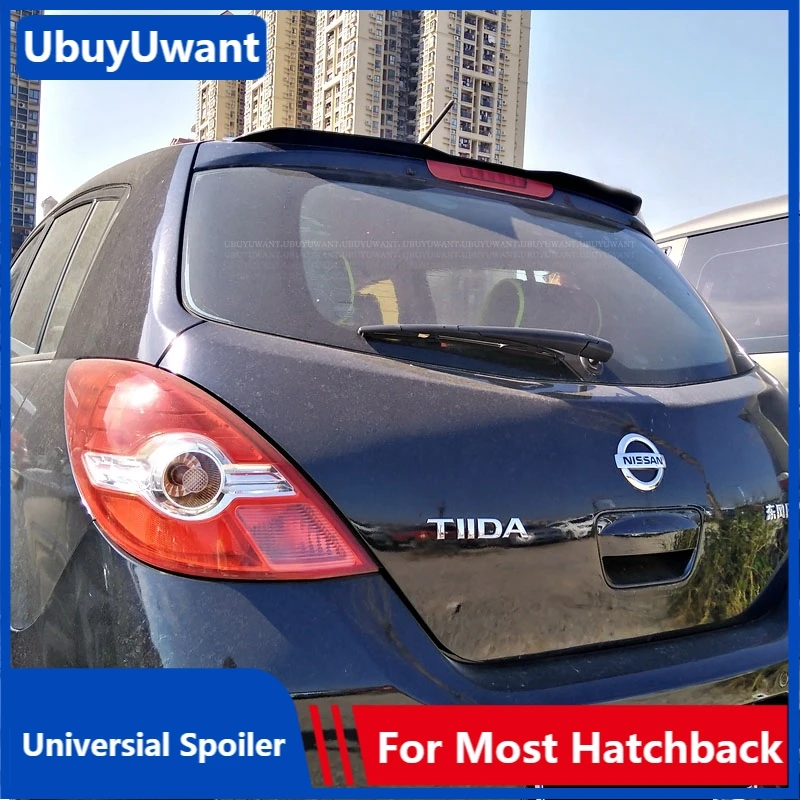 Задний спойлер UBUYUWANT на крышу для Nissan Tiida 2007 2008 2009 2010 2011 хэтчбек универсальный из