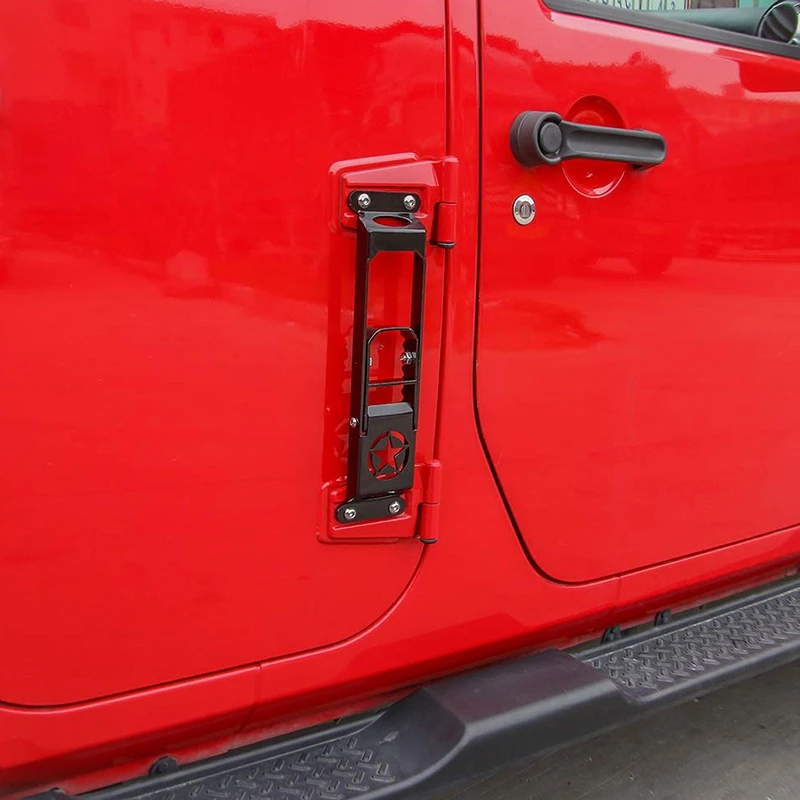 Дверная ножка металлический складной шарнир шаг педали для 2007- Jeep Wrangler Jk 2 двери/4 двери(1 упаковка, черный