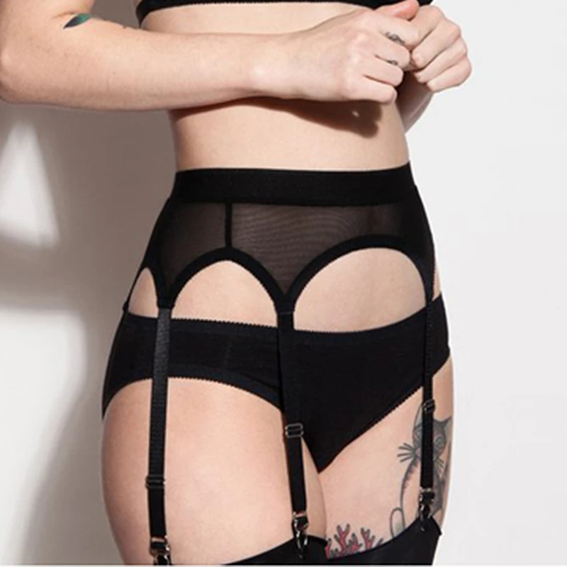 Size sexy garter belt punk goth women's belt sexy exotic high thigh socks garter socks