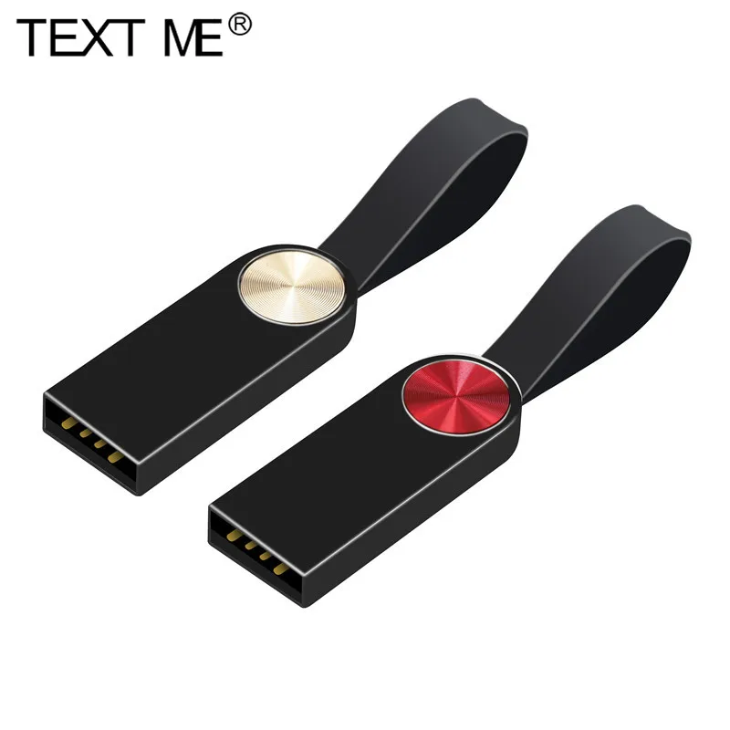 

TEXT ME USB 2.0 4GB 8GB 16GB flash disk Pendrive 32GB 64GB memory stick Flash Mini metal USB Stick pen drive