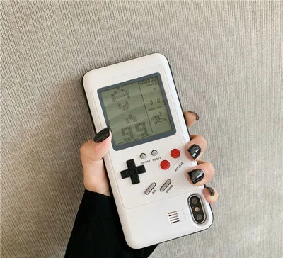 Gameboy сотовых телефонов Чехол игровых Чехол со встроенной танк войны игровая консоль «тетрис» телефонов Чехол - Цвет: For iphone X