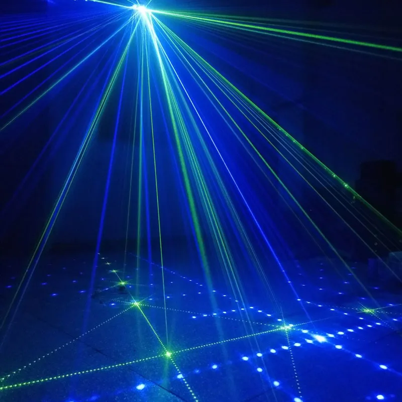 Лазерный луч с 6 линзами RGB сканирование узорами DMX DJ танцевальная панель домашний