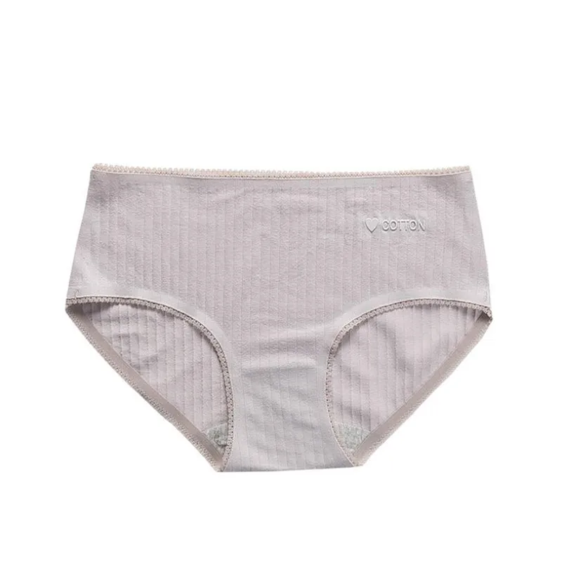 M-xl женские трусики хлопковые Бесшовные дышащие трусы женские и Женские однотонные Нижнее белье Женские Большие размеры - Цвет: Серый