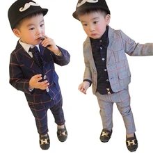 От 1 до 5 лет костюмы джентльмена для мальчиков; Красивая официальная одежда для мальчиков на весну и осень; пальто и брюки; Детские костюмы из двух предметов; Детский костюм