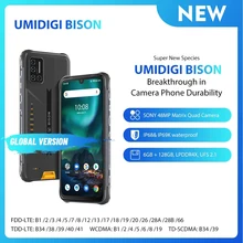 UMIDIGI BISON Smartphone IP68/IP69K su geçirmez sağlam telefon 6GB + 128GB NFC Android 10 48MP matris dört kamera 6.3 "FHD + ekran