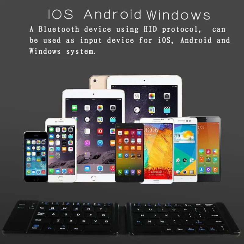 Koop Draagbare Opvouwbaar Toetsenbord Wireless De Bluetooth Toetsenbord 67 Toetsen Voor PC Laptop Tbalet Smartphone