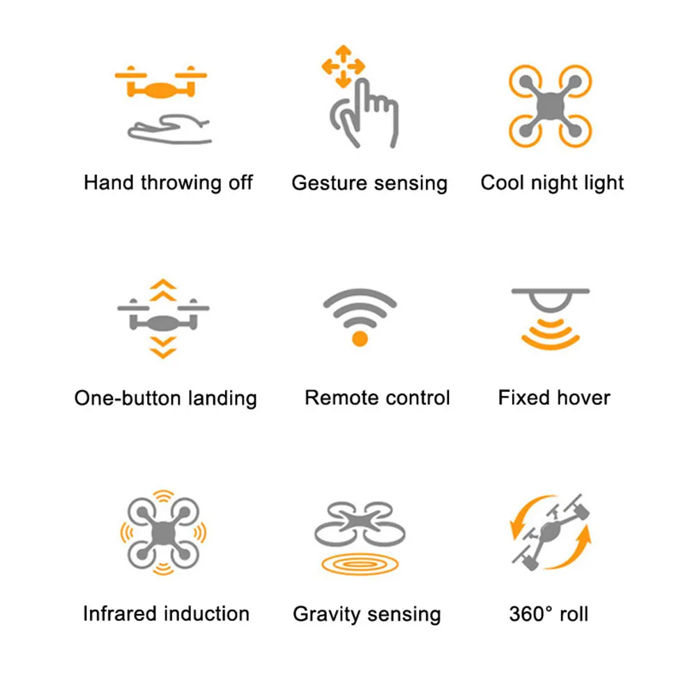 Дистанционное зондирование жесты самолета Мини Квадрокоптер индукционный Дрон Смарт часы фосфоресцирующие взаимодействие НЛО соматосенсорный подарок Рождество