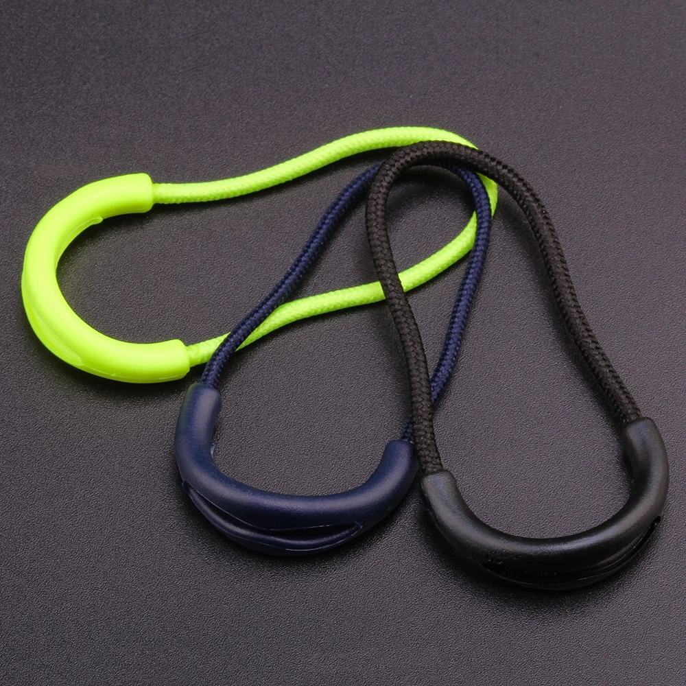 Quality Big Zipper Pull Cord Zipper Rope Pull Puller End Fit Rope Tag Fixer Zip Cord 10Pcs/30Pcs/100Pcs For Garment Bags zipper pullers zipper accessories