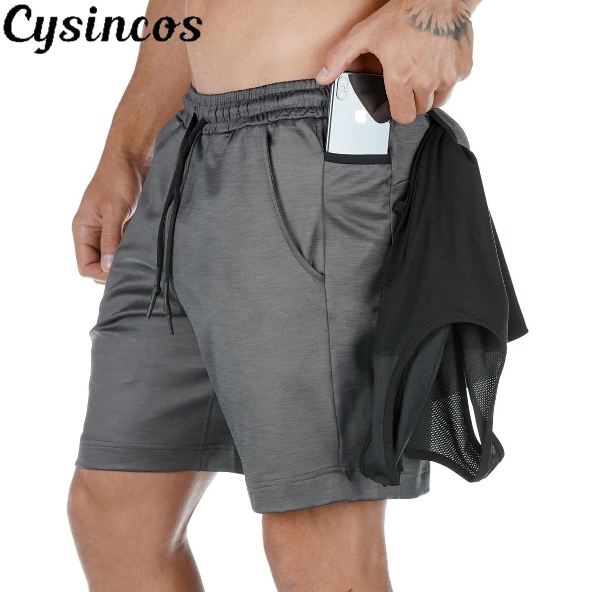 CYSINCOS новые летние мужские дышащие быстросохнущие спортивные шорты для фитнеса, бодибилдинга, мужские повседневные шорты для бега, M-2xl