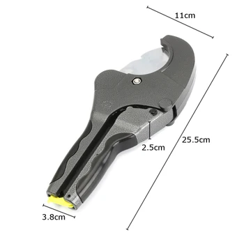 

20-63mm PVC PU PP-P PE Plastic Pipe Cutter Aluminum Alloy Body Stainless Steel Blade Scissors Cut With Ratchet Gear Easy