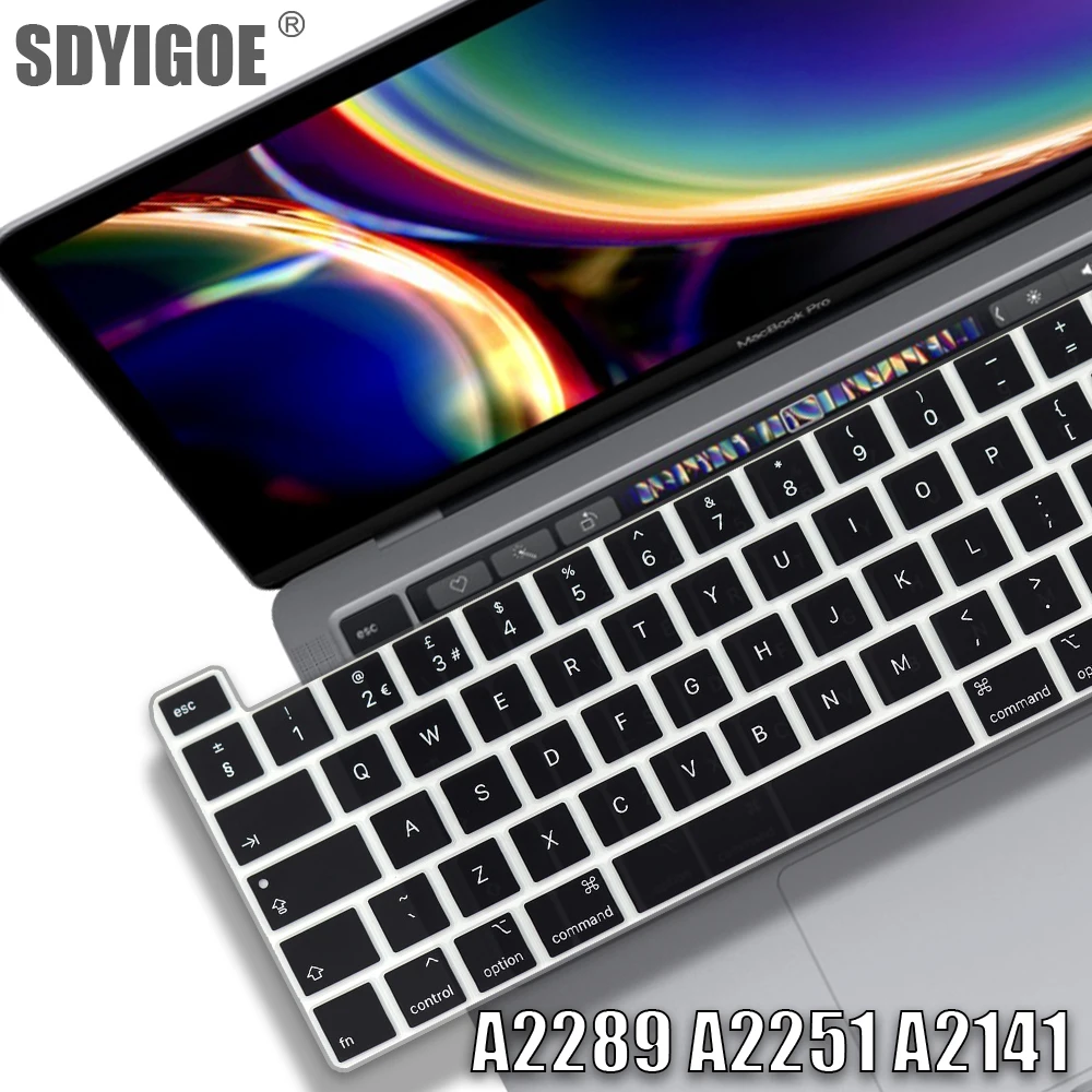 Чехол для клавиатуры macbook pro13 2020 Защитная пленка ноутбука 13 дюймов A2289 A2251 A2141 MacBook