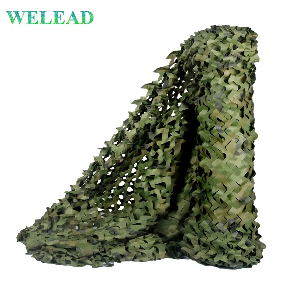 

WELEAD Woodland Reinforced Camouflage Net Military Hunting Jungle for Pergola Gazebo Mesh Hide Garden Shade Outdoor Awning Cover