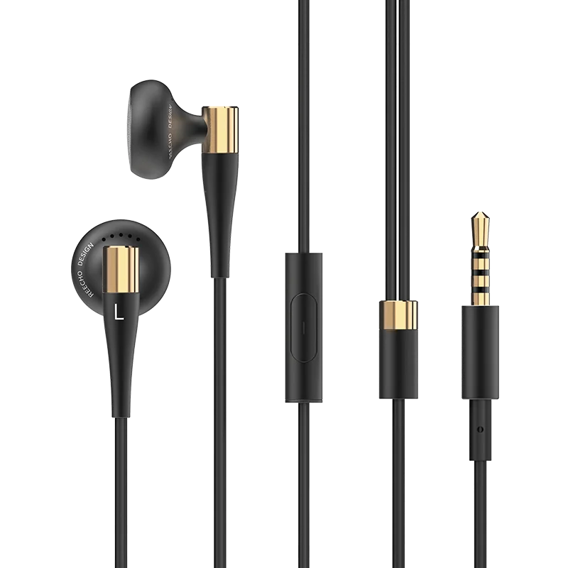 AK REECHO RC ONE Earbud 14 мм Динамический драйвер гарнитура HIFI металлический бас наушники флагманский наушник с посеребренным кабелем - Цвет: black with mic