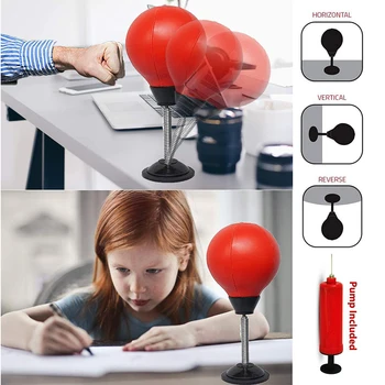 

Desktop Vent Ball Boxing Ball Sucker Speed Ball Mini Boxing Ball Fitness Equipment Office Decompression Red Boxing Vent Ball