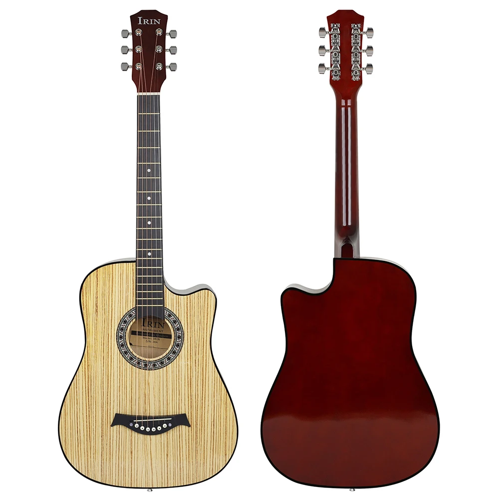 38 Inch Acoustic Guitar Basswood 6 Strings Folk Guitar Sets With Bag