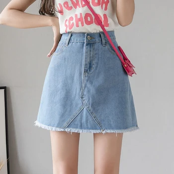 

Summer High Waist Mini Denim Skirts for Women S M L XL 2XL