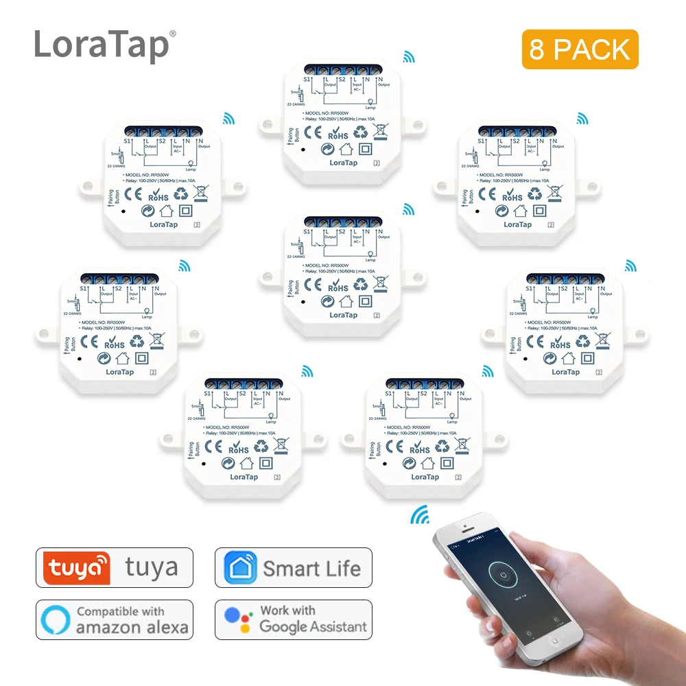 Tuya Smart Life Wifi Switch Relay Breaker Module Automation Smart Lighting Control Google Home Alexa Echo App Timer DIY afbeelding