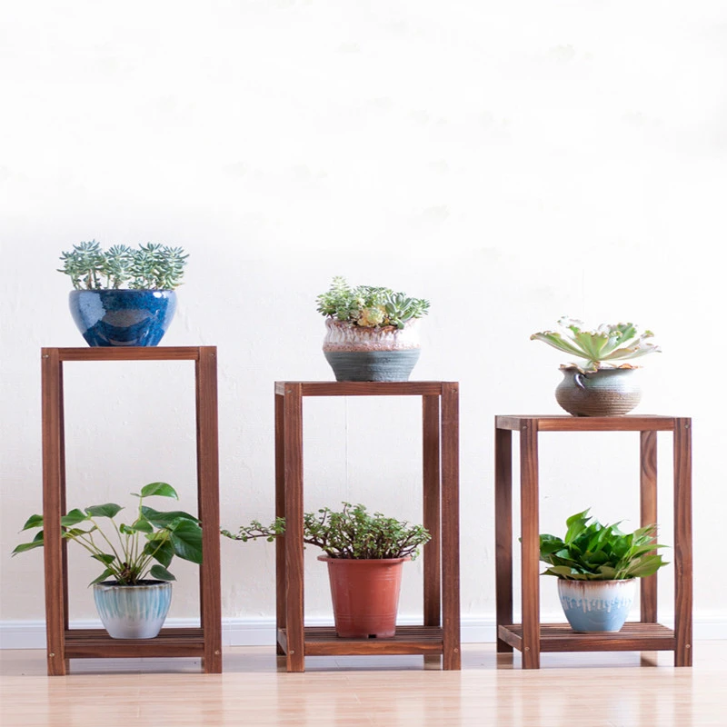 

Landing Type Indoor Multi-storey Solid Wood Style Airs Balcony Living Room Iron Art Of Shelf Flowerpot Frame