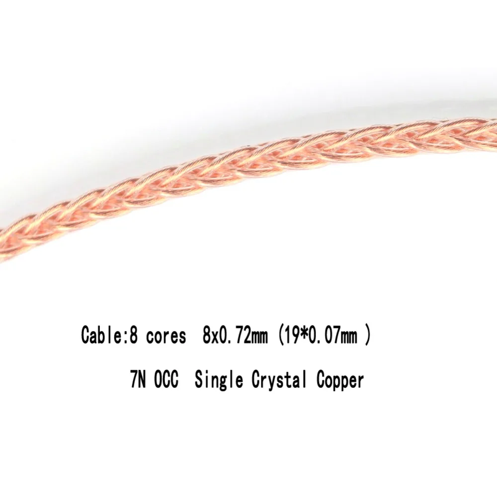 Free-Shipping-Haldane-8-Cores-7N-OCC-Single-Crystal-Copper-Headphone-Upgrade-Cable-for-Meze-99