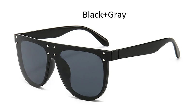 Black Gray Квадратные негабаритные зеркальные Винтажные Солнцезащитные очки, женские модные брендовые черные солнцезащитные очки пилота, женские роскошные большие тени, женские солнцезащитные очки - Цвет линз: Black Gray