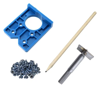 

35mm Hinge Drilling Jig Concealed Guide Hinge Hole Locator Hole Opener Door Cabinet Accessories Tool