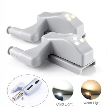 

2Pcs Inner Hinge LED Sensor Under Cabinet Lights Fashion Hinge Lights For Kitchen Closet Bedroom Motion Sensor Lighting