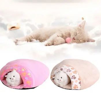 

Pet Cat Dog Sleeping Bag Warm Snuggle Sack Bed House Kennel Cave Pouch Mat