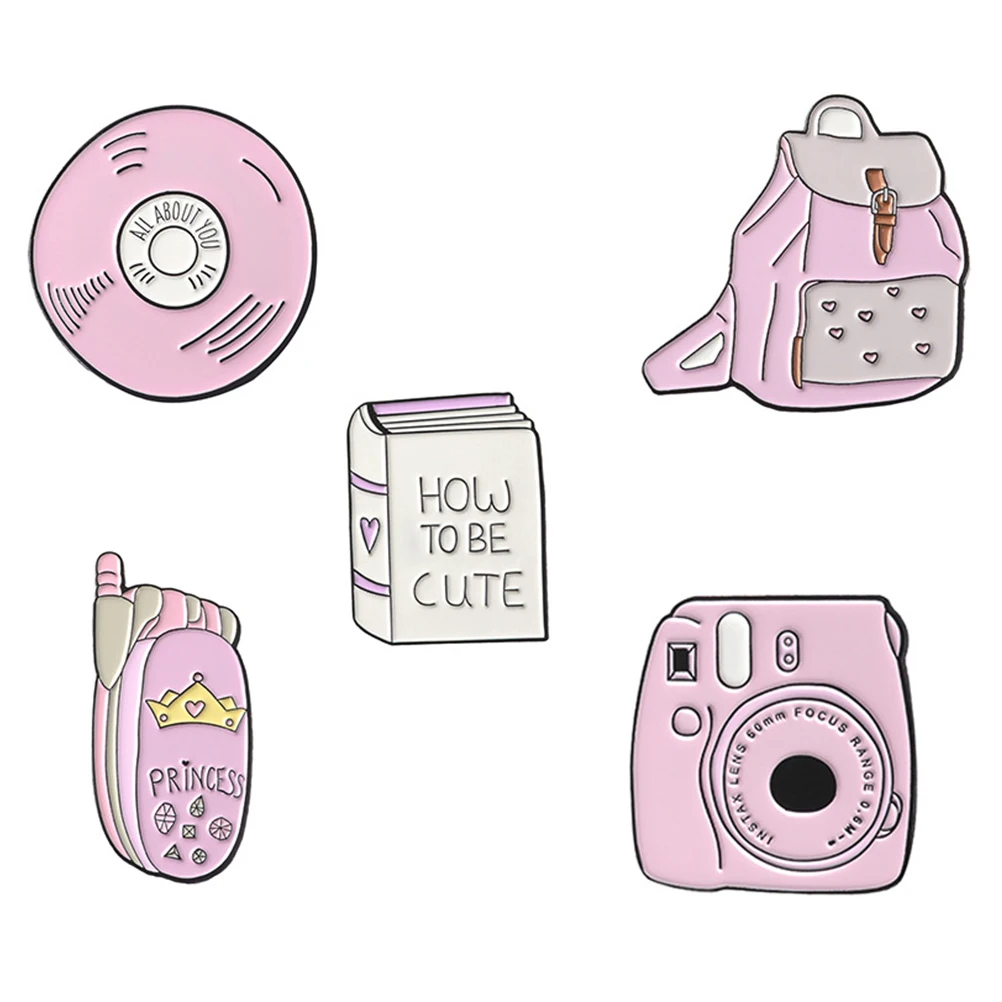 5 шт. Милая мультяшная брошь изящная забавная узорная бижутерия отворот булавка