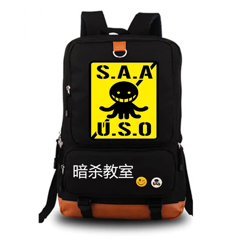 style2 black Класс убийц грехов школьная сумка с принтом светящийся в темноте рюкзак студента школьный рюкзак ноутбук рюкзак на каждый день - Цвет: style2 black