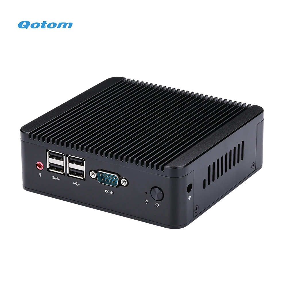 QOTOM мини ПК Core i3 процессор Dual LAN Mini PC с последовательный порт настольный компьютер