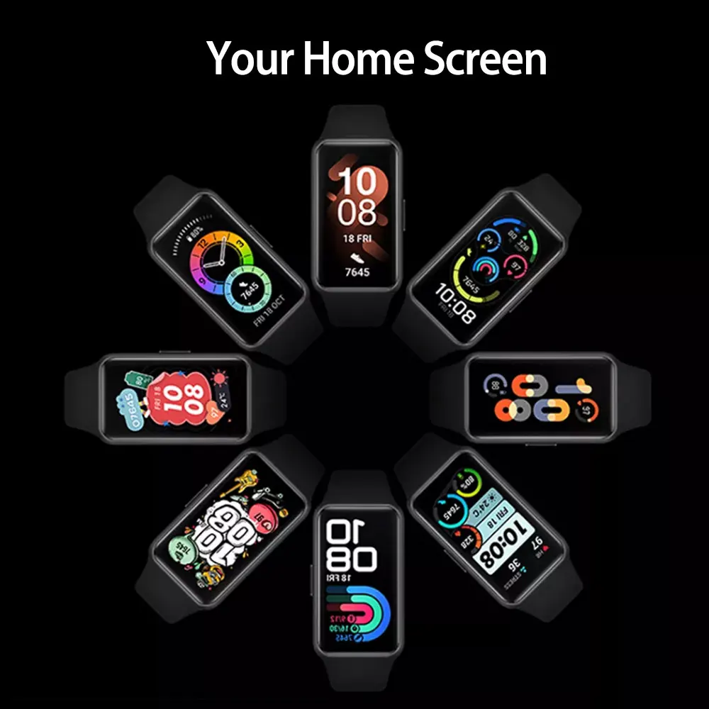 Huawei Band 6 Smartband Global Version Blood Oxygen LED Screen Heart Rate Tracker Sleep Monitoring Smartband