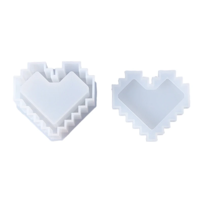 

Crystal Epoxy Resin Mold Love Heart Shape Storage Box Casting Silicone Mould DIY Crafts Jewelry Making Tools