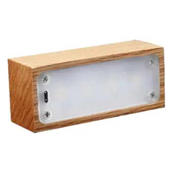 

LED Cabinet Lamp USB Rechargeable Wooden Portable Wall Night Light Magenetic Illumination With Touch Control Built-In Battery