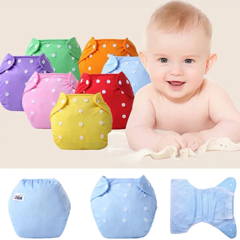 Pañales reutilizables para bebé recién nacido, pañal de tela lavable ajustable, regalo de Navidad para bebé recién nacido, Jan02