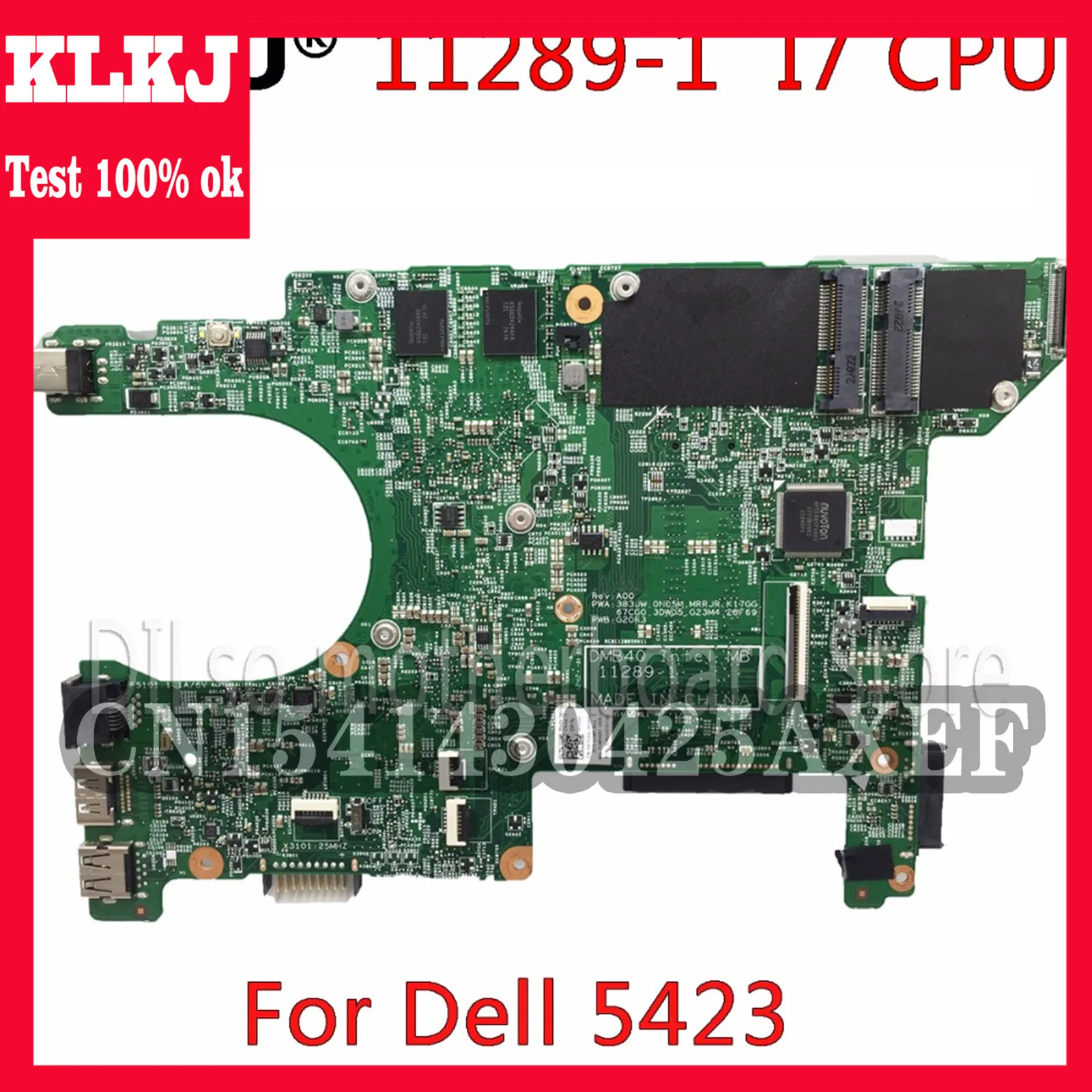 Материнская плата KLKJ 11289-1 для Dell 5423 материнская Inspiron 14Z-5423 I7 процессор