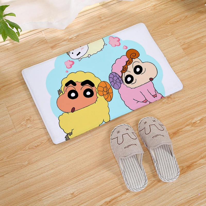 Мультяшный карандаш Shinchan с принтом домашний коврик стелька кухонный ковер крытый Открытый Добро пожаловать ванная комната Противоскользящие коврики 80 см