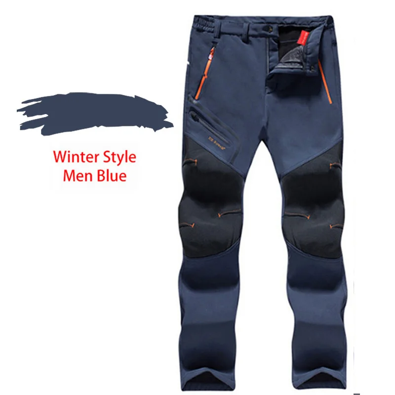 Best LUTU Winter Fleece hiking pants men Autumn Softshell pants outdoor trousers women waterproof thremal mountain trekking ski pant