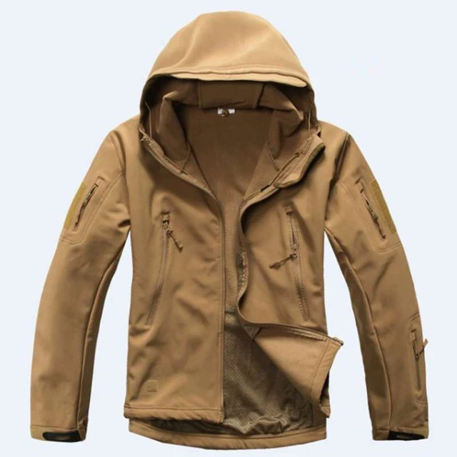 Тактическая куртка софтшелл водонепроницаемая ветрозащитная куртка Армейский Камуфляж уличная спортивная походная верхняя одежда - Цвет: tan jacket