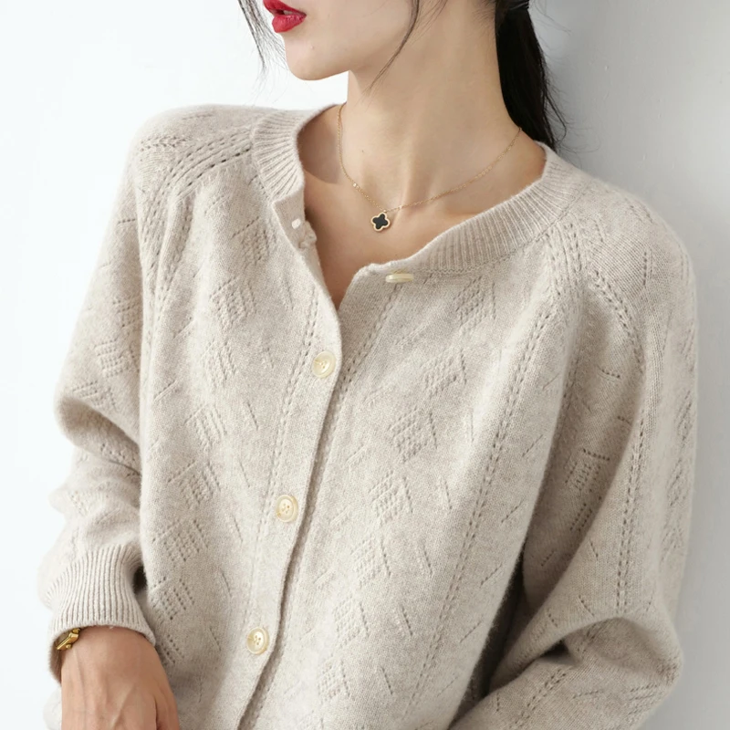 Hot Sale Women Jackets Loose 100% Pure Wool