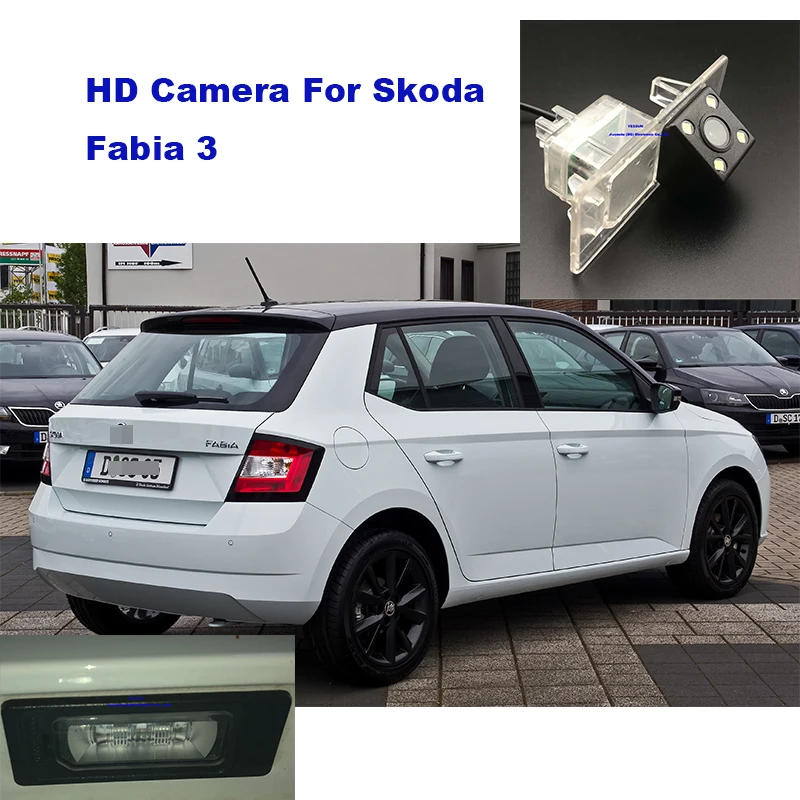 Камера заднего вида Yessun для Skoda Fabia 3 HD CCD камера ночного вида/камера номерного