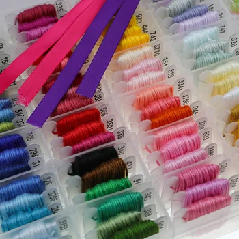 

72 Colors DIY Crocheting Winding Cross Stitch String Home Sewing Embroidery Thread Kit With Box Floss Craft Weaving Tool