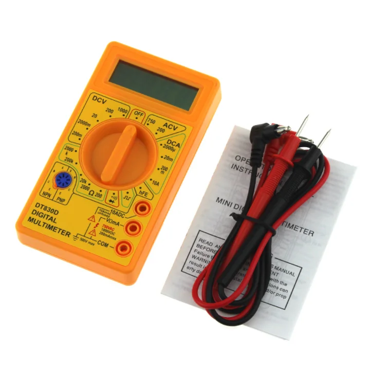 LAMEZIA AC/DC Digital Display Voltmeter Mini Universal Electric Meter Hold Type Multimeter Electrician Tester Instrument