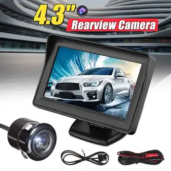 

Universal Rearview Backup Camera + 4.3 inch LCD Display Car Reversing Camera Kit Night Vision Vehicle Car Camera Parking System
