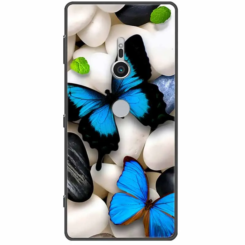 Chic Abstract Design Shockproof Black Silicone Case