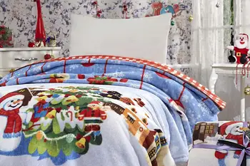 

Dolce Bonita Home Twin 3D Soft Blanket Amour Christmas Santa Claus Flannel Airplane Sofa Knit Portable Car Travel Cover Throw