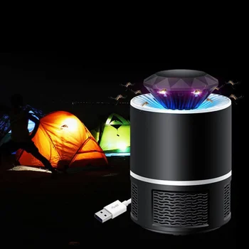 

LED USB Mosquito Lamp Home Indoor Photocatalyst Flycatcher Insect Bug Killer Catcher(White)