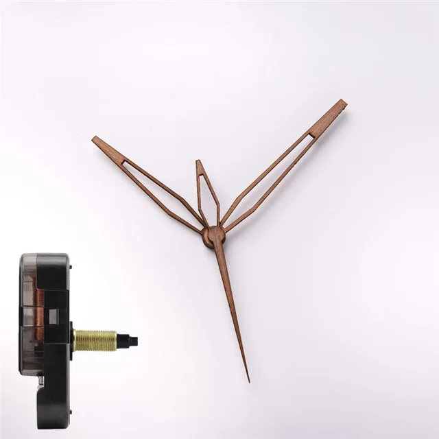 DIY Creative wall clock Wooden hands with SUN shaft Clock movement Walnut wood needle Quartz Clock replace part Accessories D