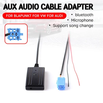 

For AUDI Chorus Concert for Blaupunkt For vw Delta Beta For VDO Becker bluetooth Aux Receiver Cable Adapter Hands-free Hifi