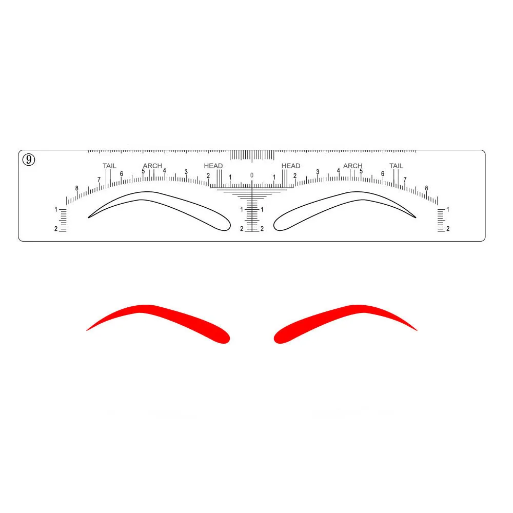 10 шт. бровей Стикеры-наклейки постоянный макияж с микроволокном поставки одноразовая бровь формы шаблон для рисования руководство